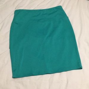 Turquoise Pencil Skirt
